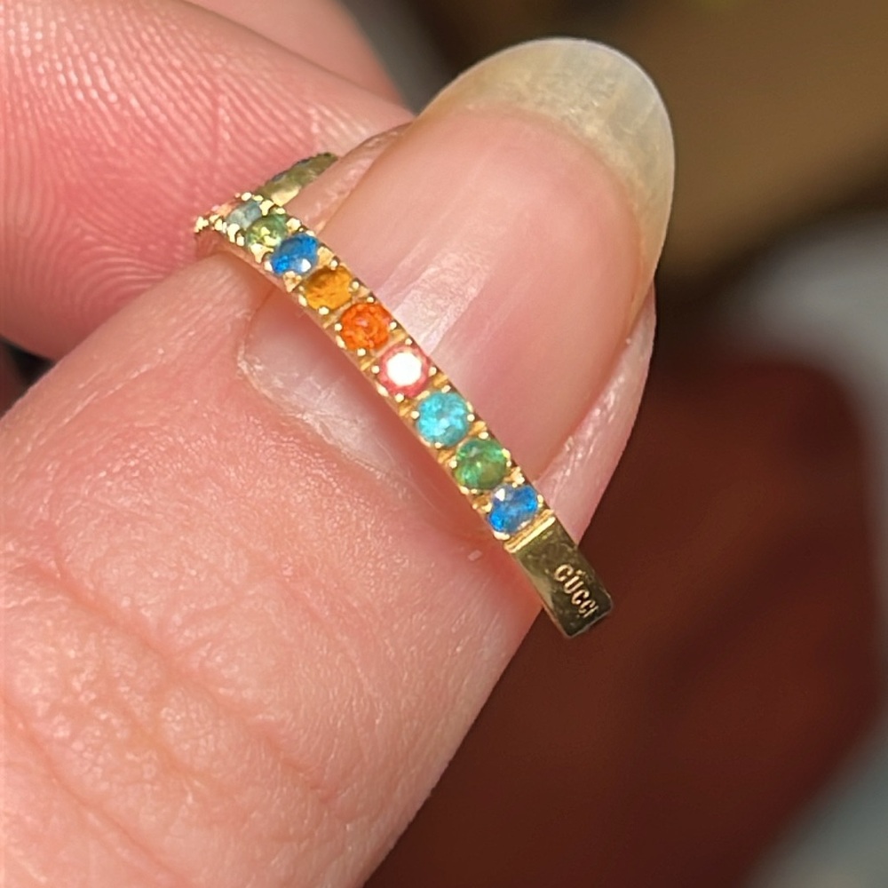 Gucci 750 gold gemstone ring - Picture 12 of 13